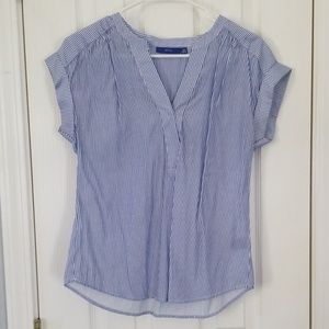 Striped blue tunic blouse